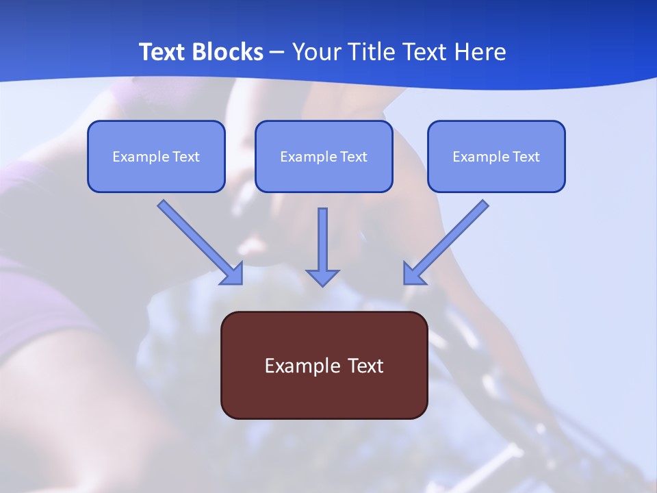 Woman On Bicycle PowerPoint Template