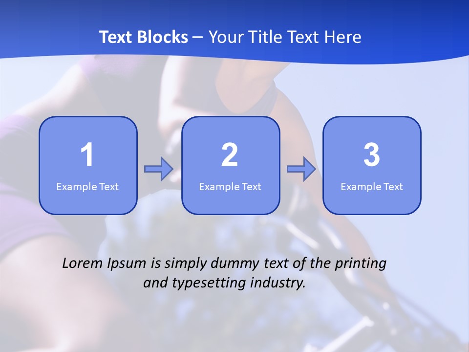Woman On Bicycle PowerPoint Template