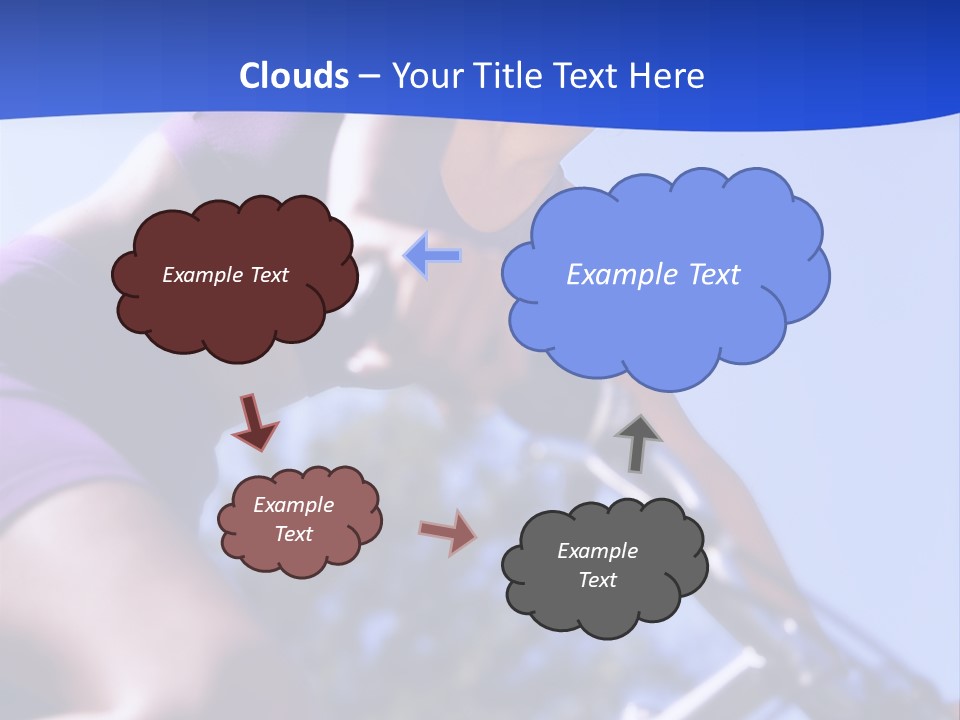 Woman On Bicycle PowerPoint Template
