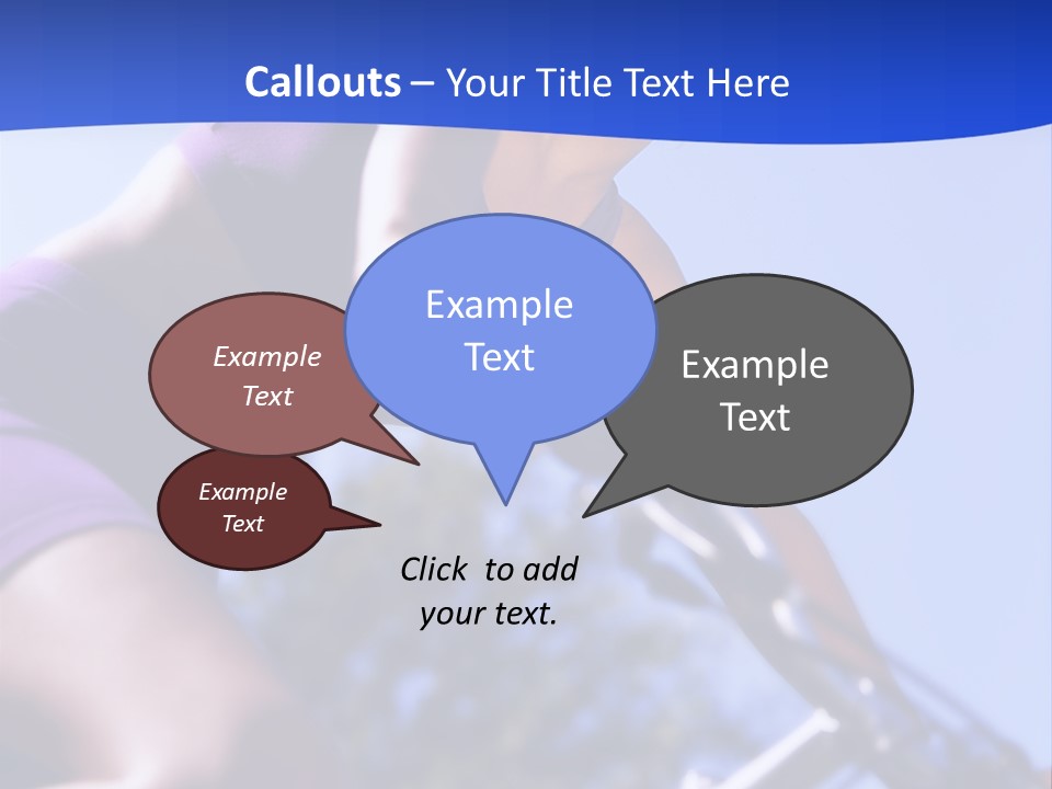 Woman On Bicycle PowerPoint Template