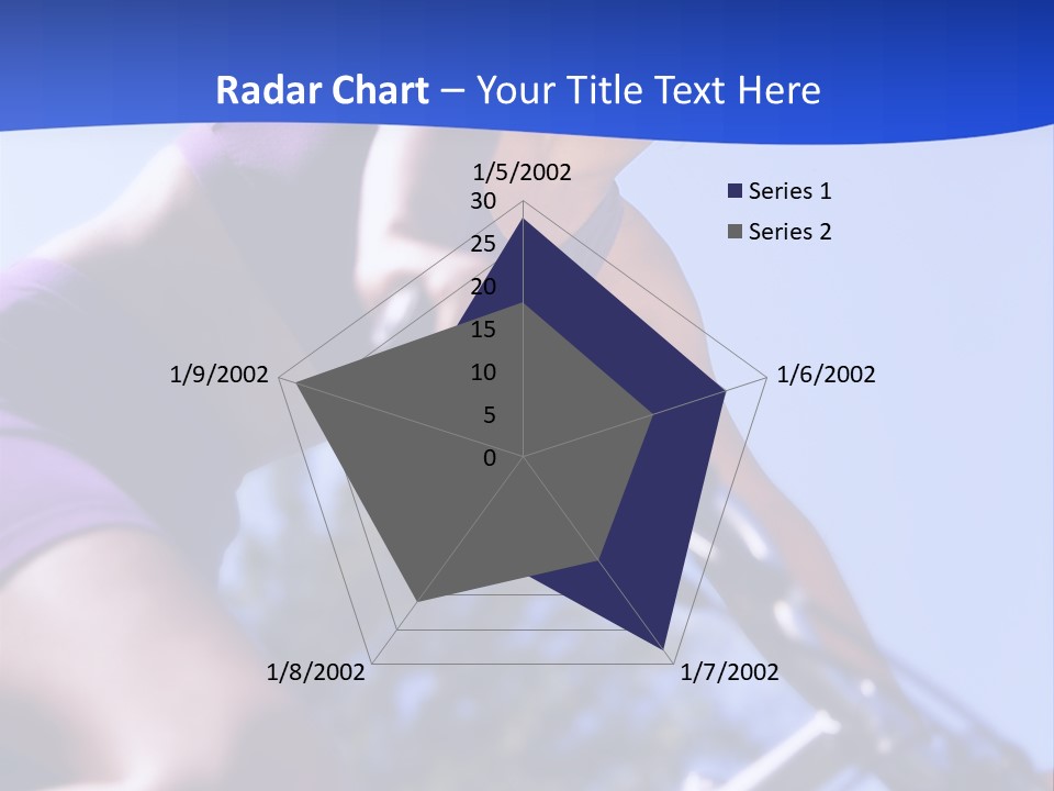 Woman On Bicycle PowerPoint Template