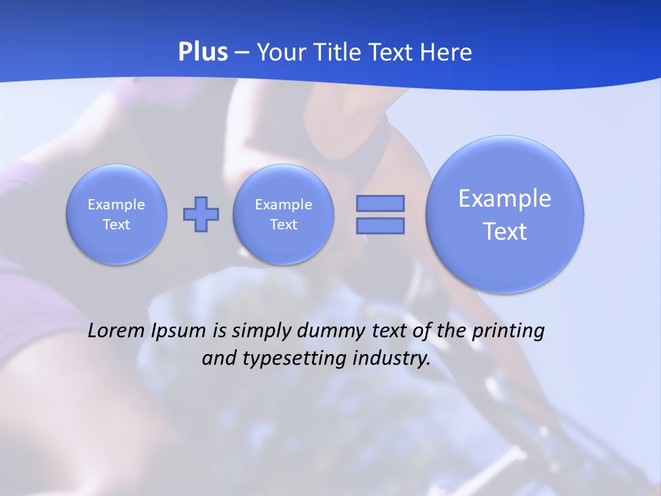Woman On Bicycle PowerPoint Template