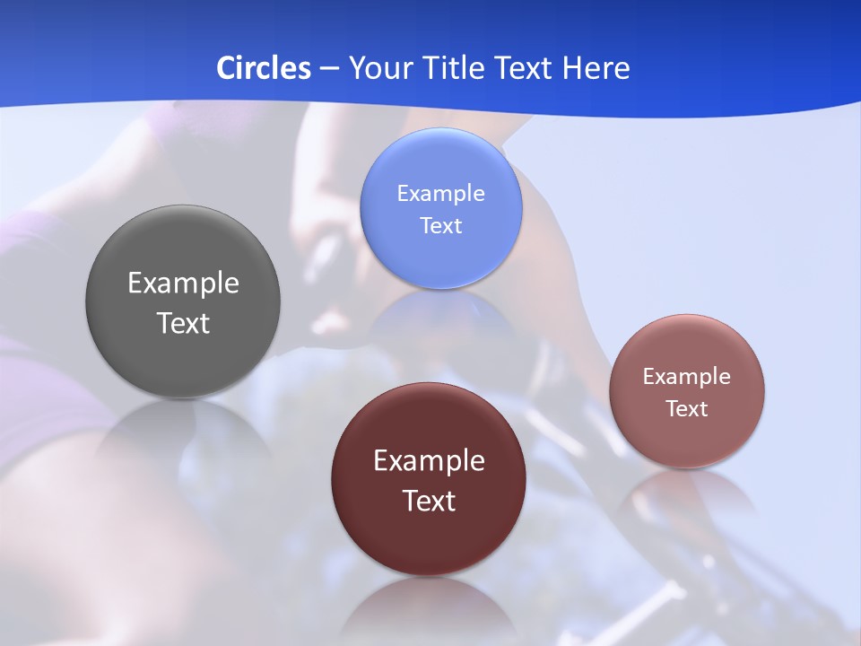 Woman On Bicycle PowerPoint Template