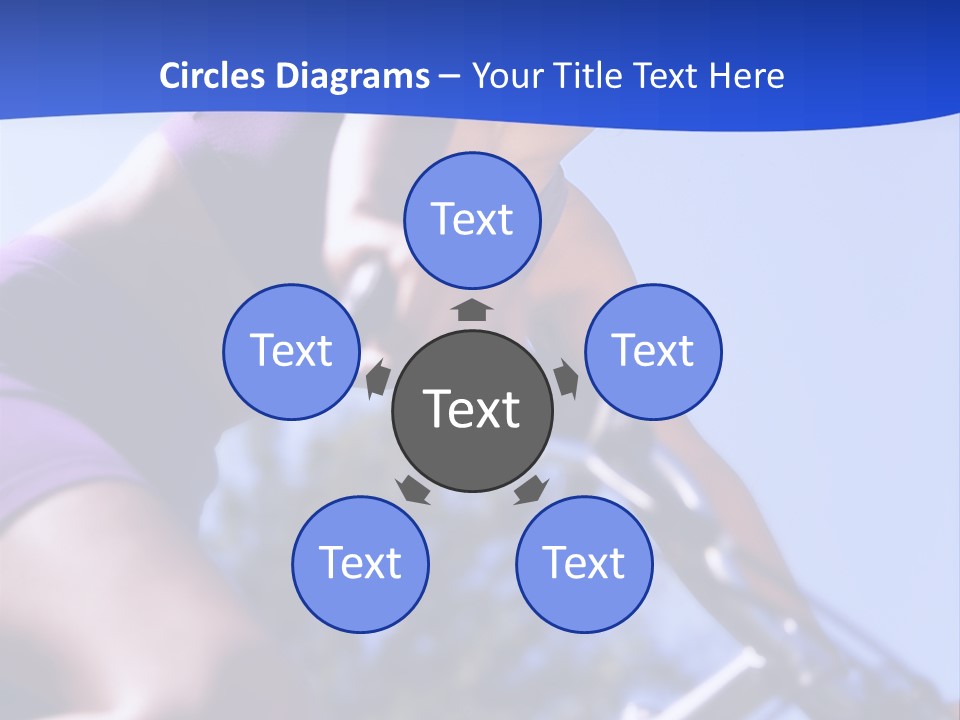 Woman On Bicycle PowerPoint Template