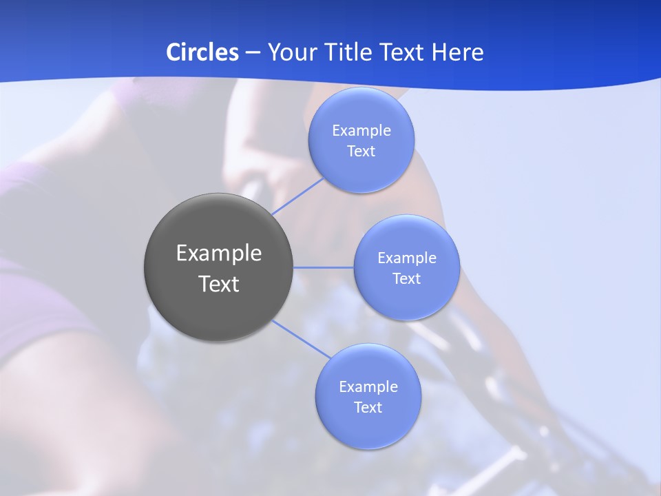 Woman On Bicycle PowerPoint Template