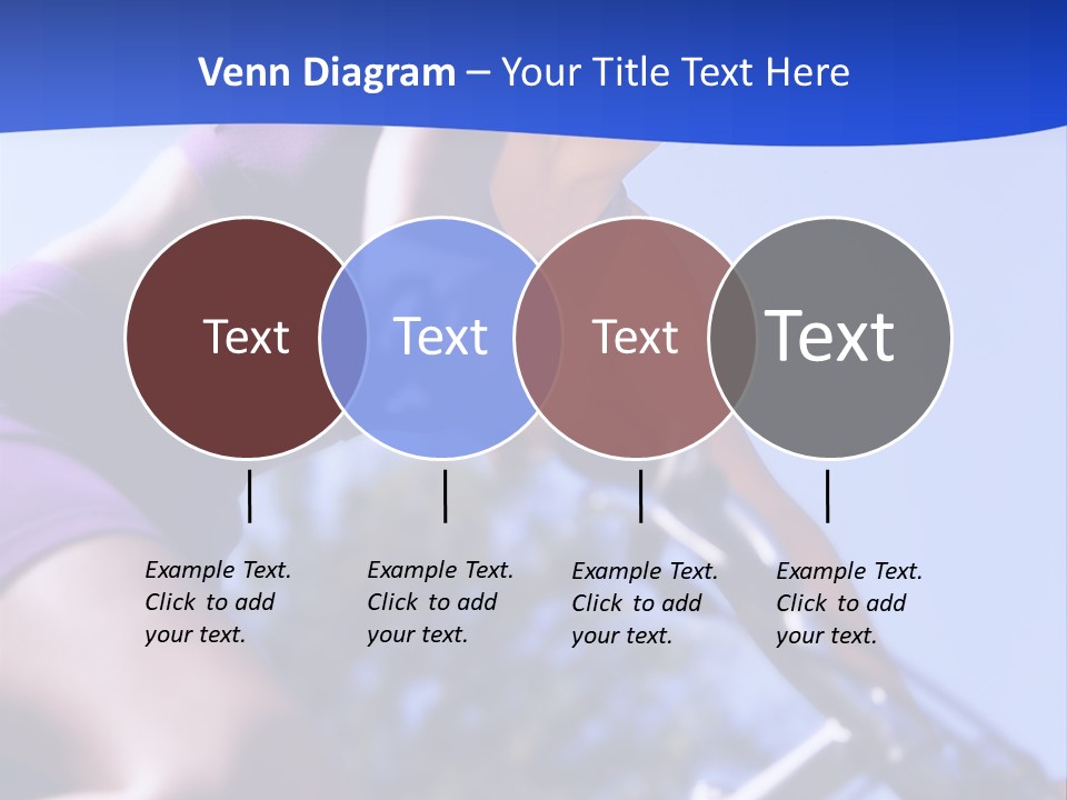 Woman On Bicycle PowerPoint Template