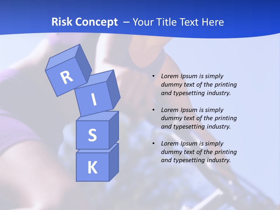 Woman On Bicycle PowerPoint Template