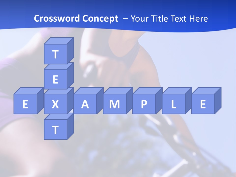 Woman On Bicycle PowerPoint Template