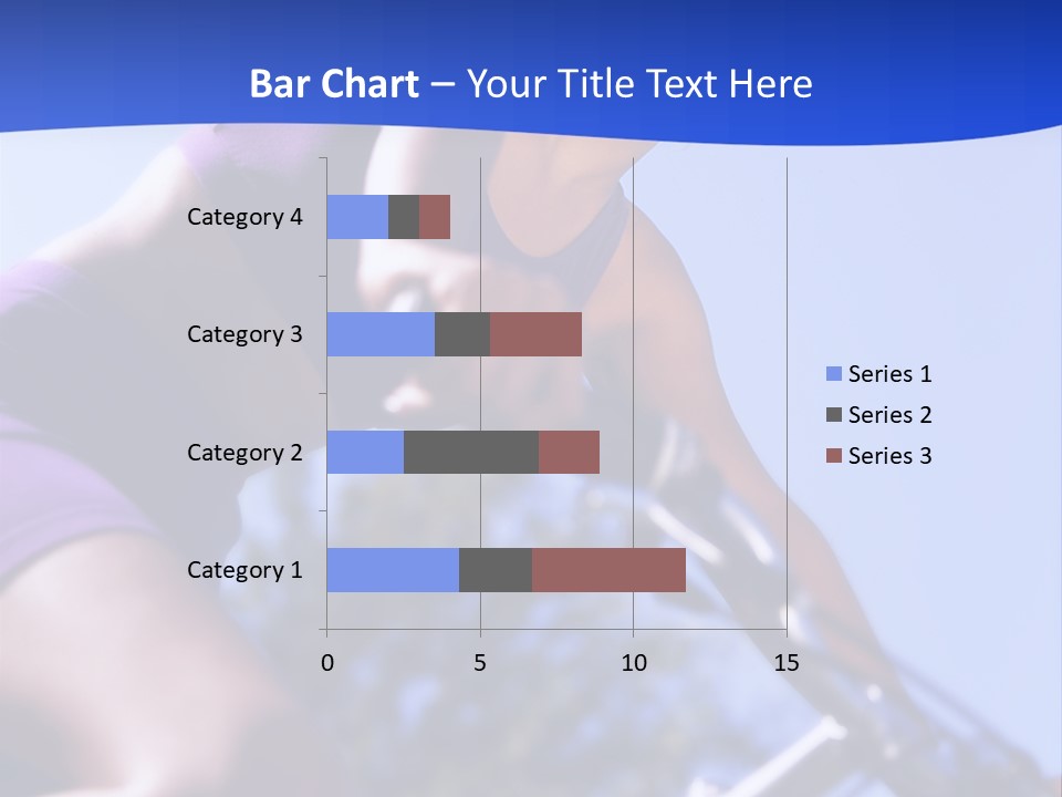 Woman On Bicycle PowerPoint Template