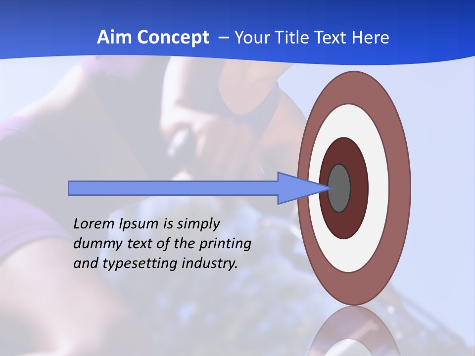 Woman On Bicycle PowerPoint Template