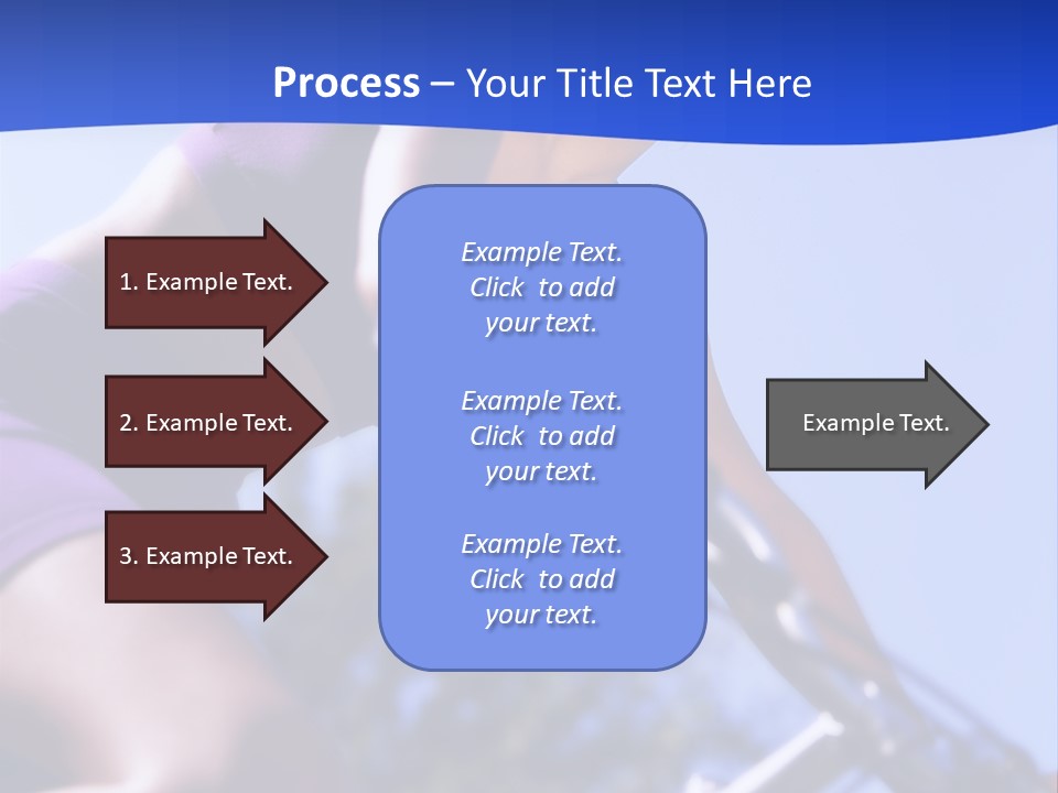 Woman On Bicycle PowerPoint Template