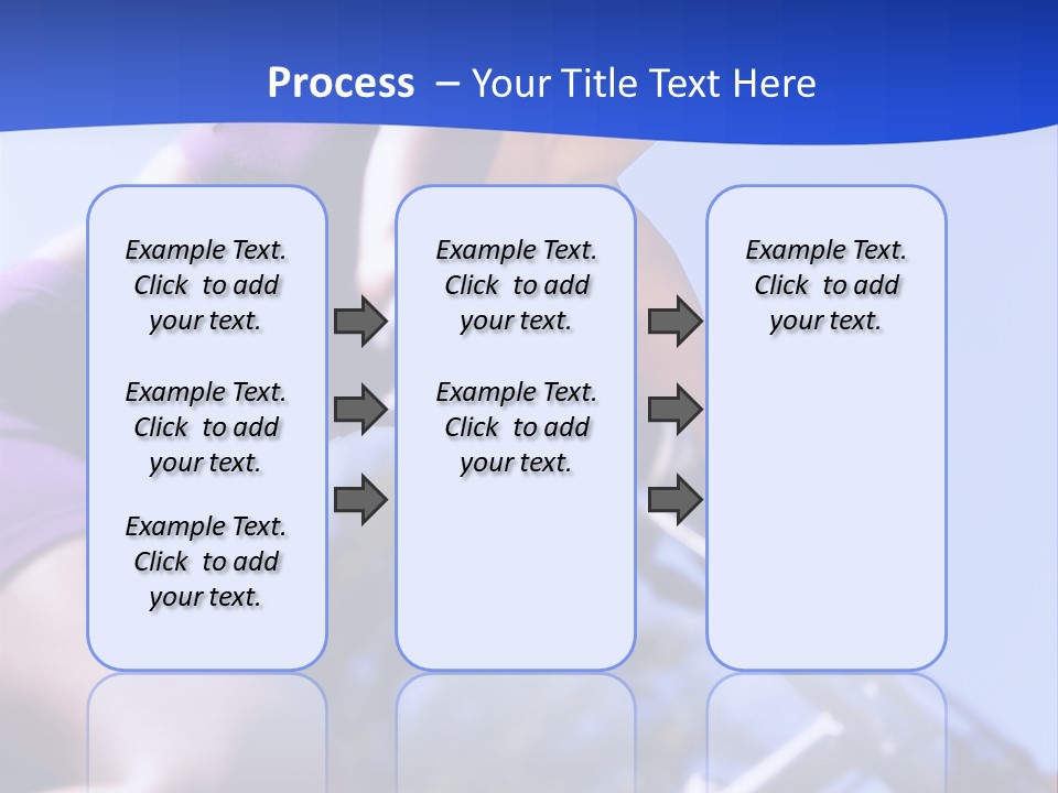 Woman On Bicycle PowerPoint Template