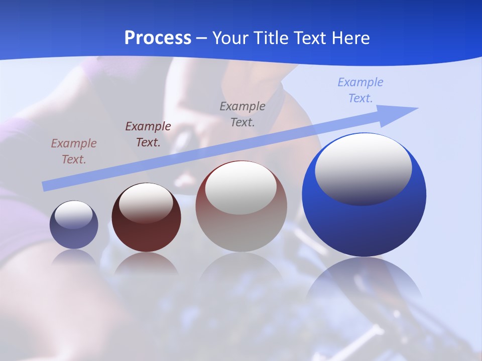 Woman On Bicycle PowerPoint Template