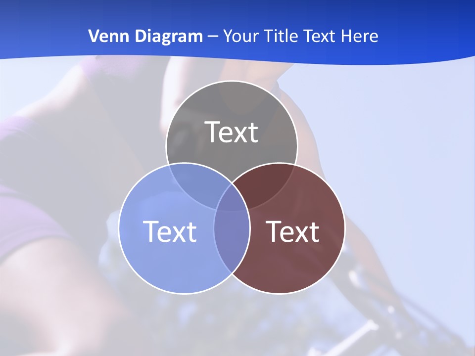 Woman On Bicycle PowerPoint Template