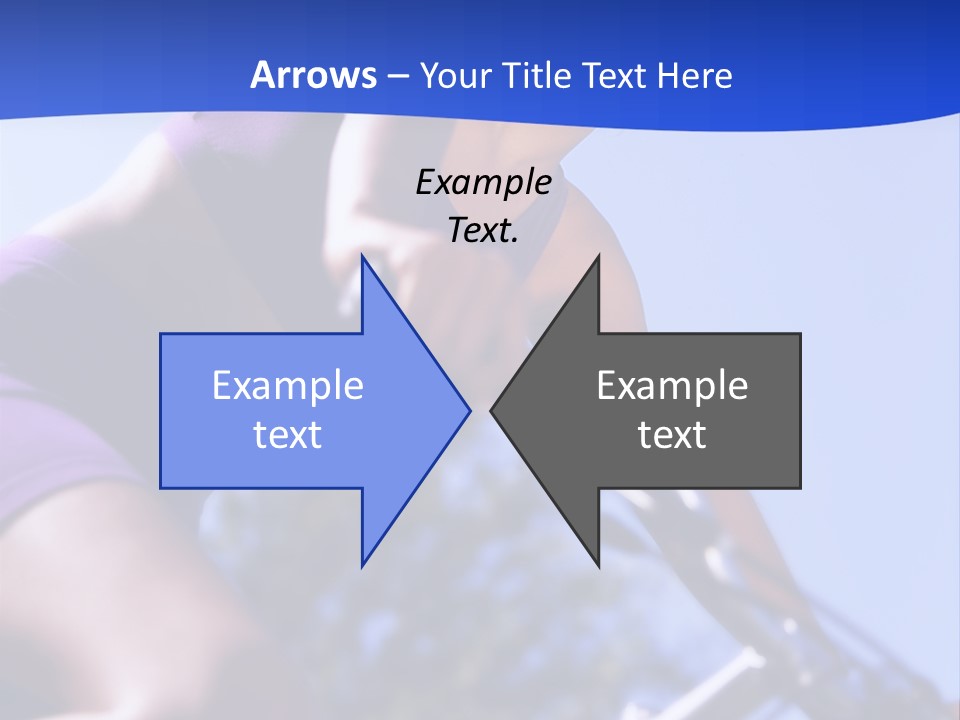 Woman On Bicycle PowerPoint Template