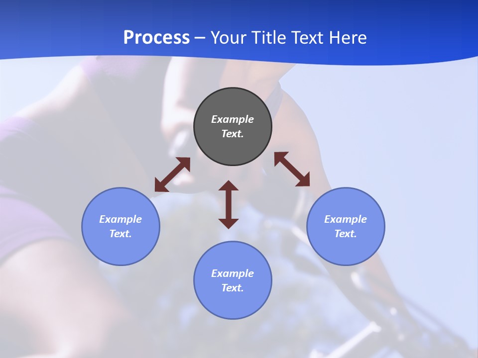 Woman On Bicycle PowerPoint Template