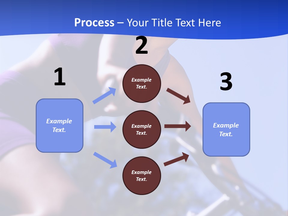 Woman On Bicycle PowerPoint Template