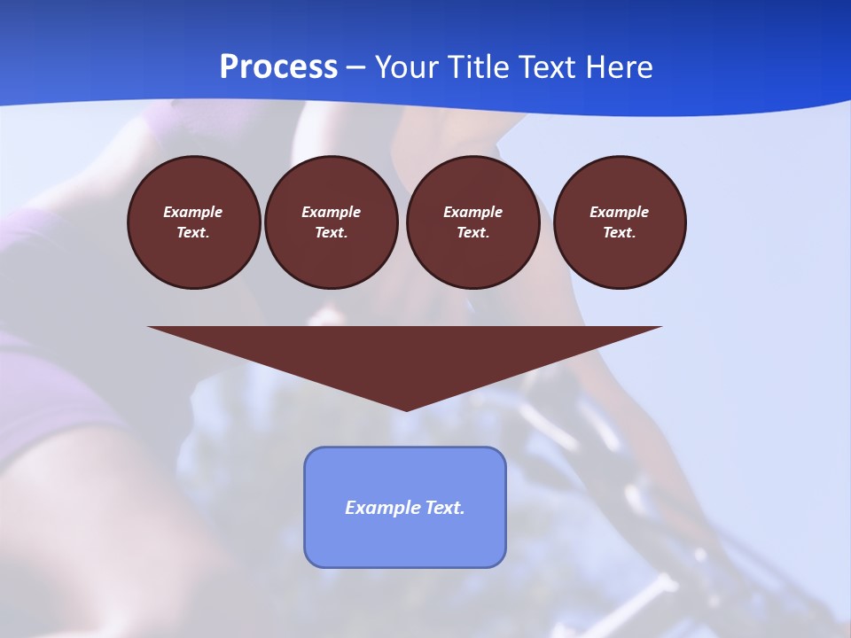 Woman On Bicycle PowerPoint Template