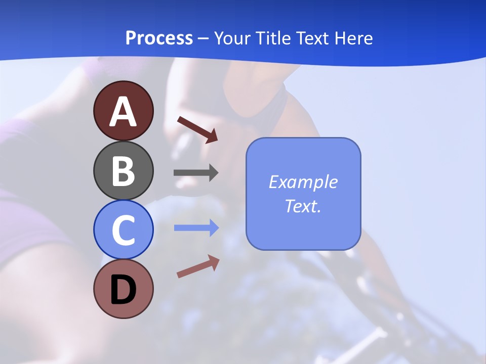 Woman On Bicycle PowerPoint Template