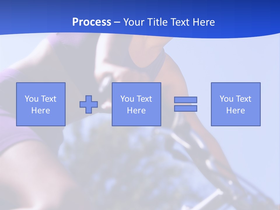 Woman On Bicycle PowerPoint Template