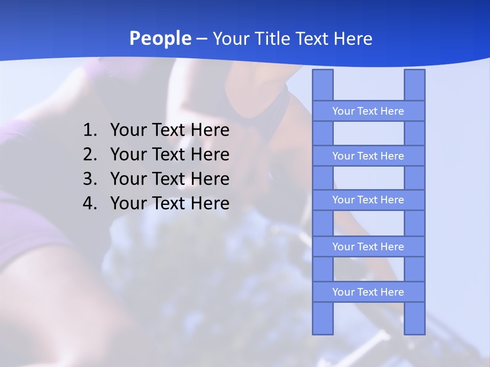 Woman On Bicycle PowerPoint Template