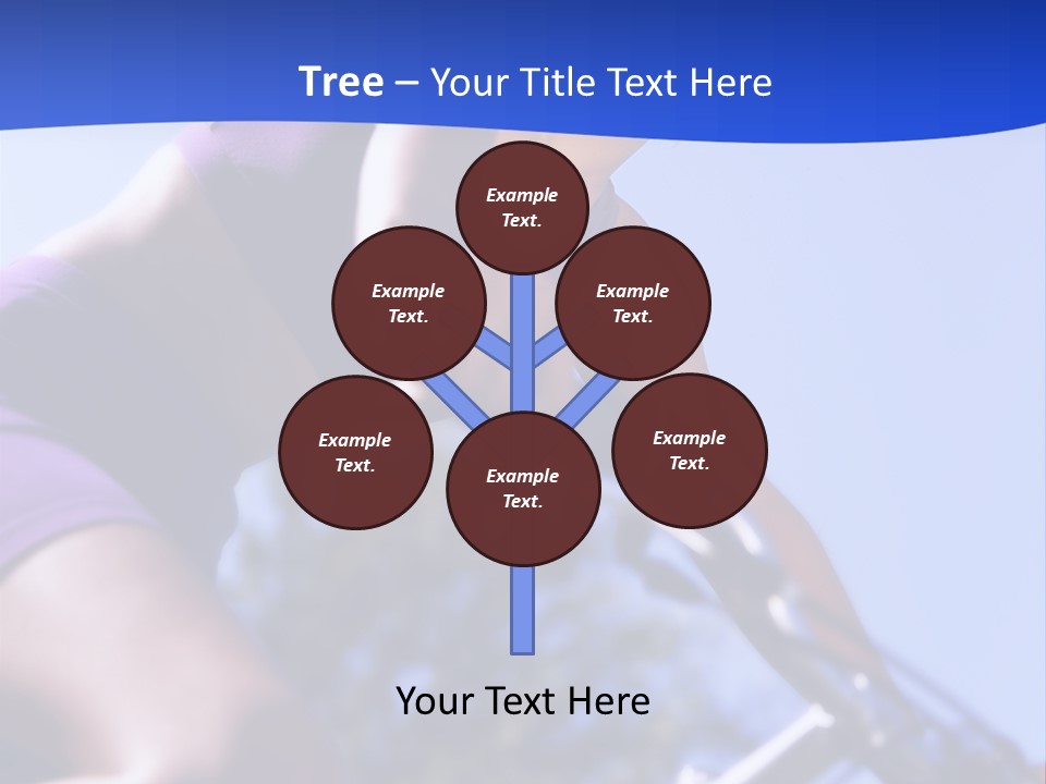 Woman On Bicycle PowerPoint Template