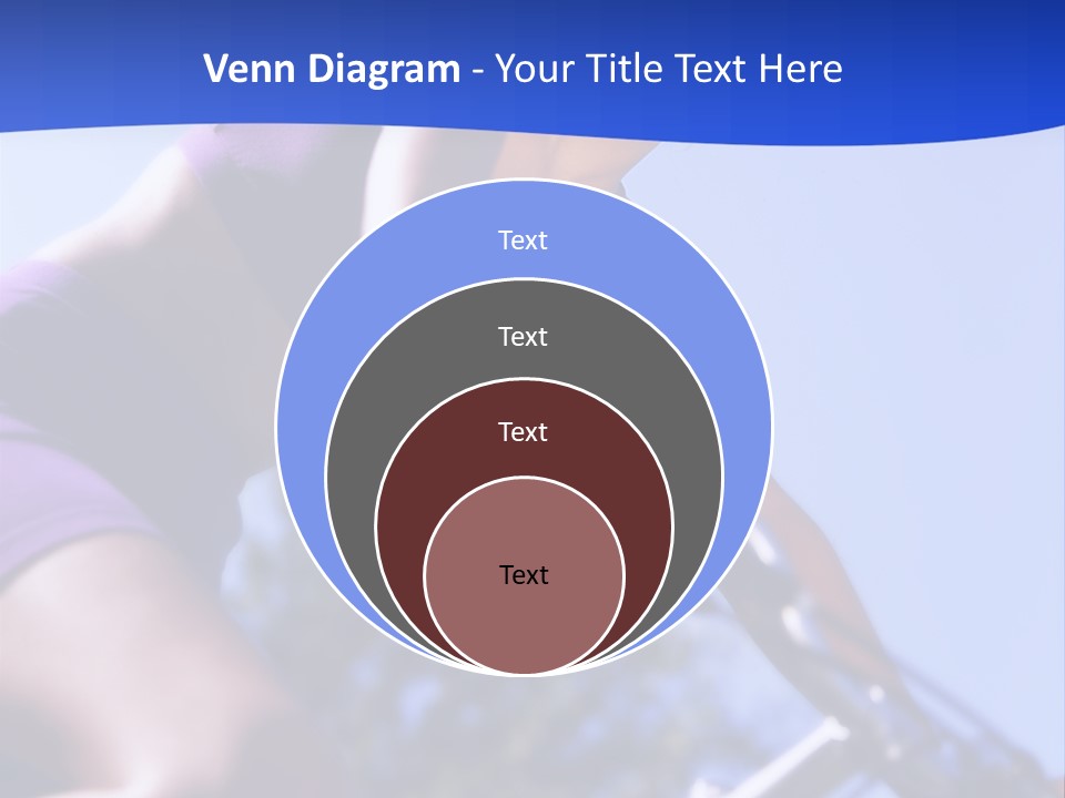 Woman On Bicycle PowerPoint Template