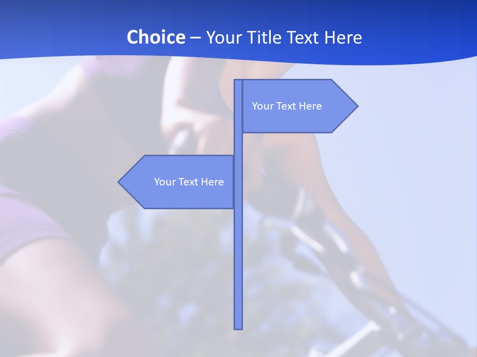 Woman On Bicycle PowerPoint Template