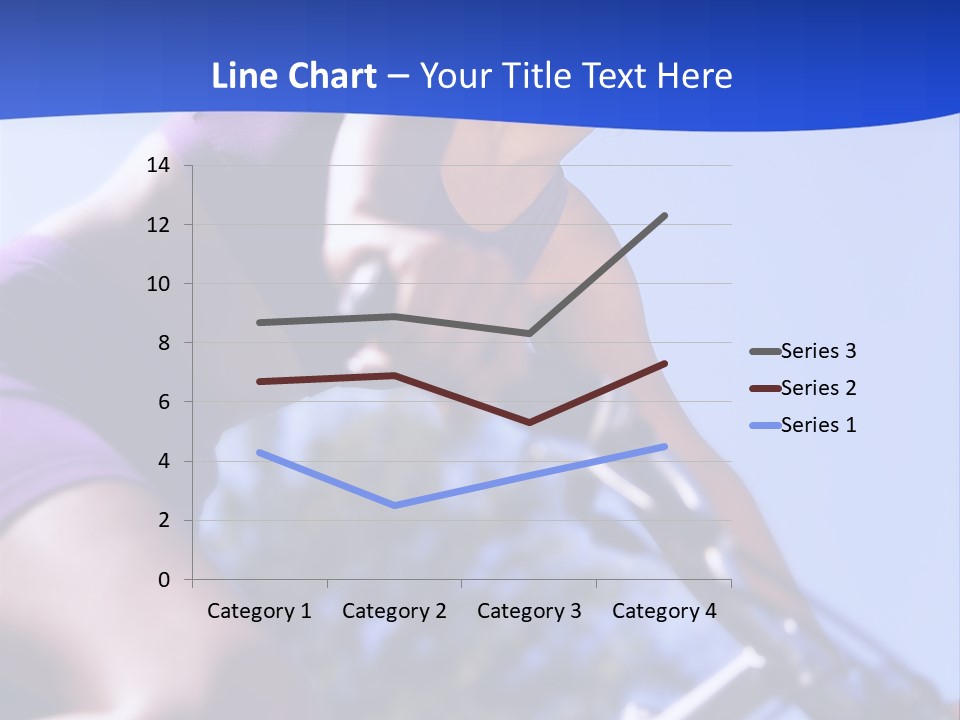 Woman On Bicycle PowerPoint Template