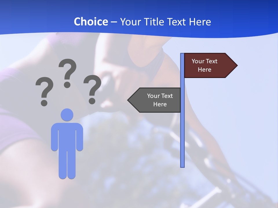 Woman On Bicycle PowerPoint Template