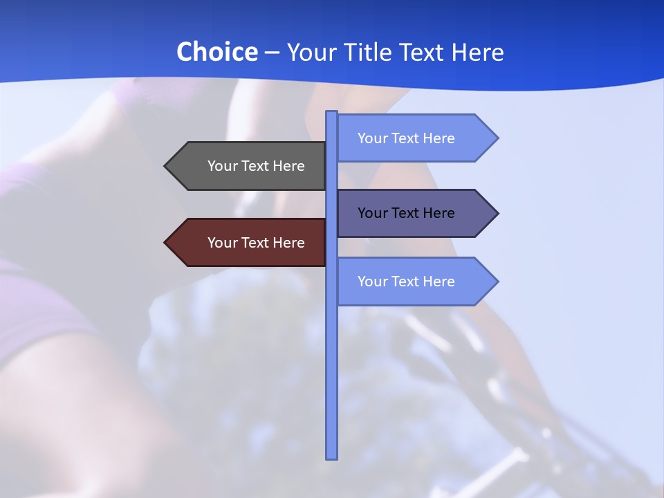 Woman On Bicycle PowerPoint Template