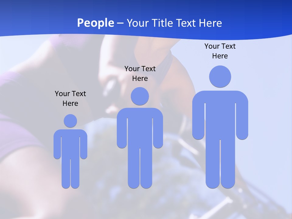 Woman On Bicycle PowerPoint Template