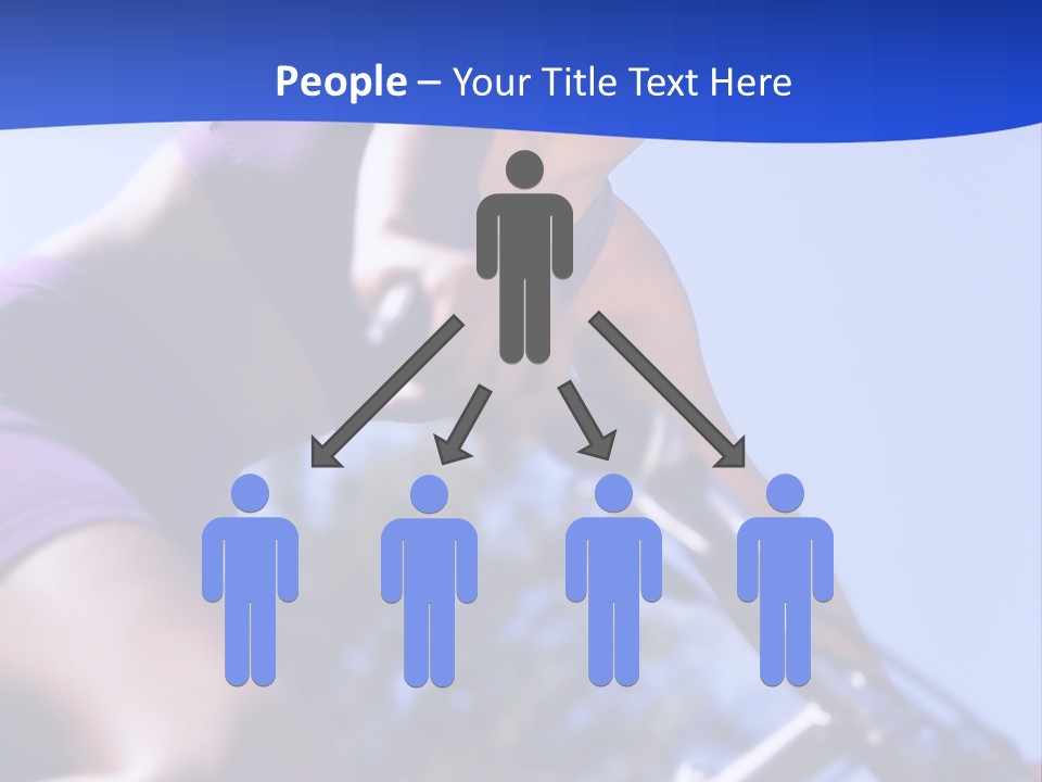 Woman On Bicycle PowerPoint Template