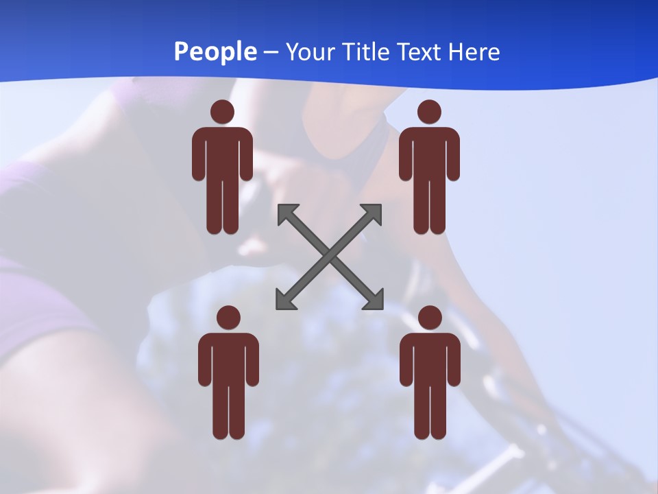 Woman On Bicycle PowerPoint Template