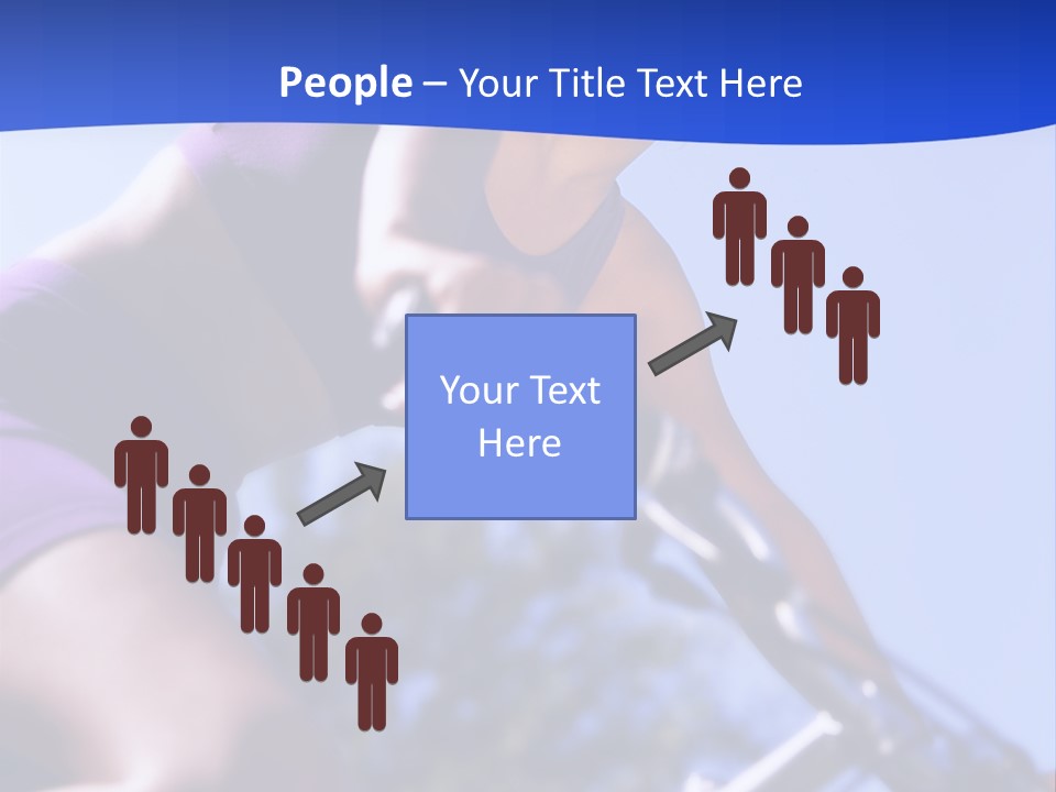 Woman On Bicycle PowerPoint Template