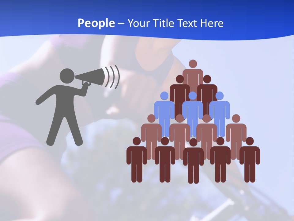 Woman On Bicycle PowerPoint Template