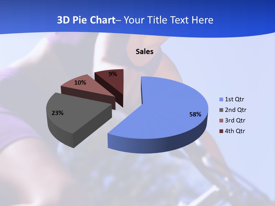 Woman On Bicycle PowerPoint Template