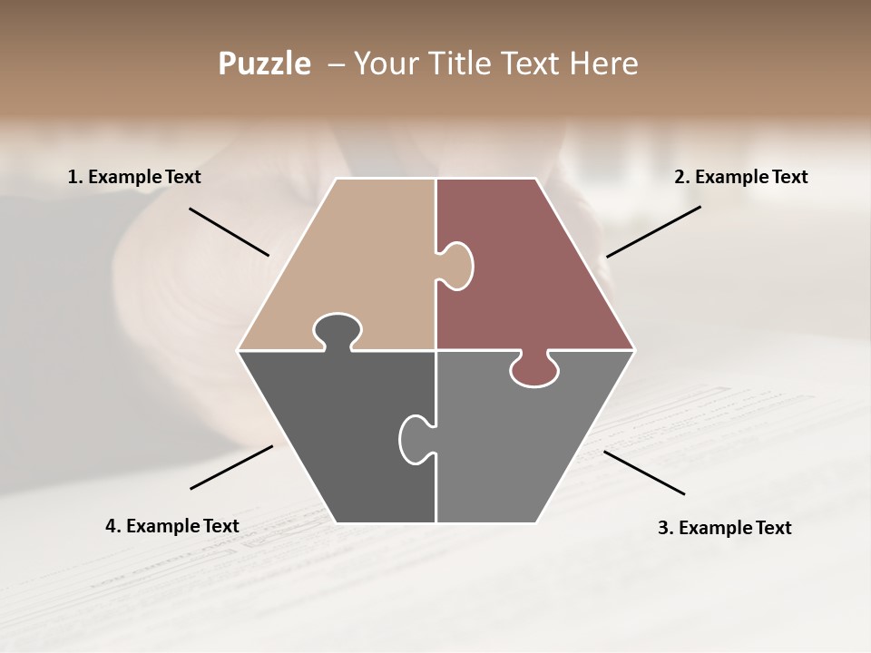 Man Signing Paperwork, New Home In Background PowerPoint Template