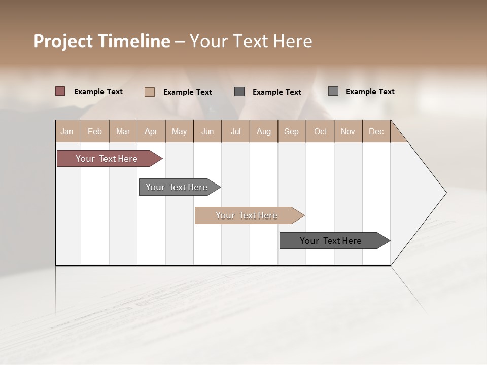 Man Signing Paperwork, New Home In Background PowerPoint Template