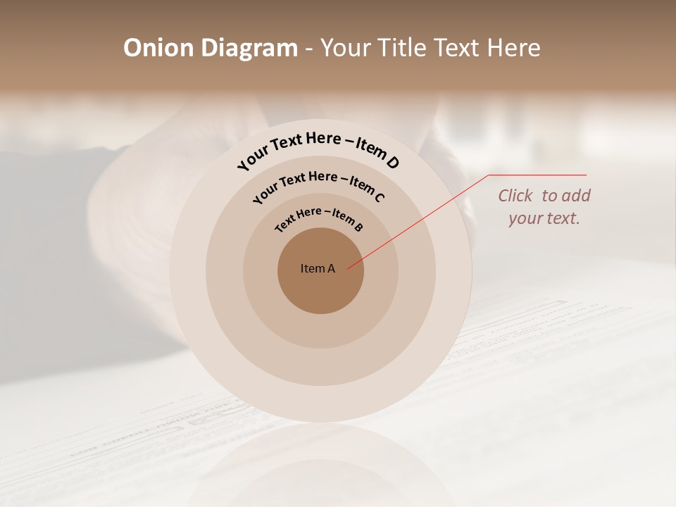 Man Signing Paperwork, New Home In Background PowerPoint Template