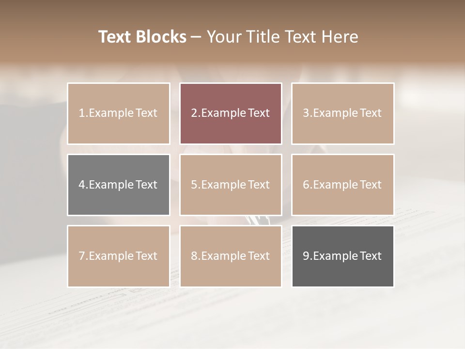 Man Signing Paperwork, New Home In Background PowerPoint Template