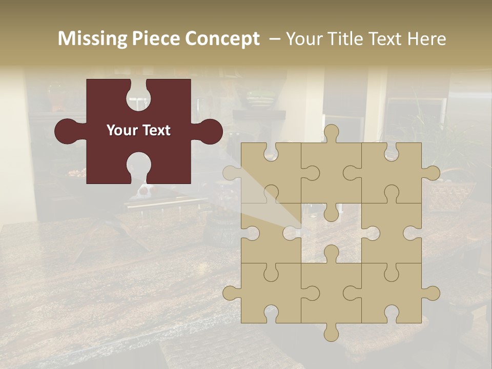 Luxury Kitchen With A Modern Granite Island. PowerPoint Template