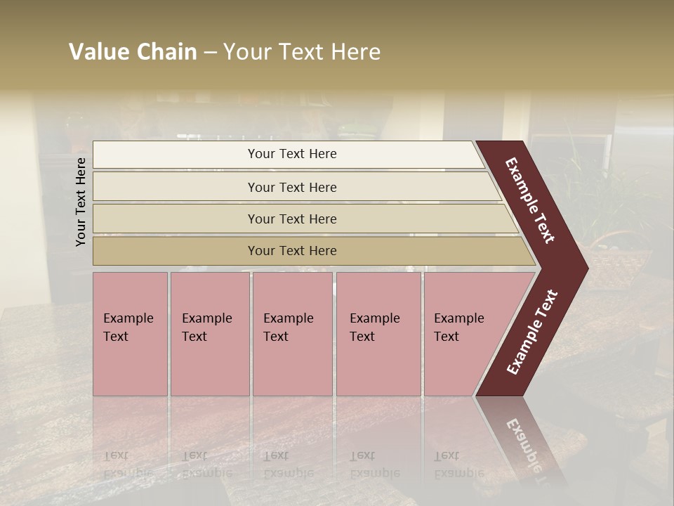 Luxury Kitchen With A Modern Granite Island. PowerPoint Template