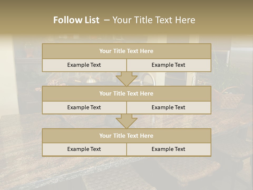 Luxury Kitchen With A Modern Granite Island. PowerPoint Template