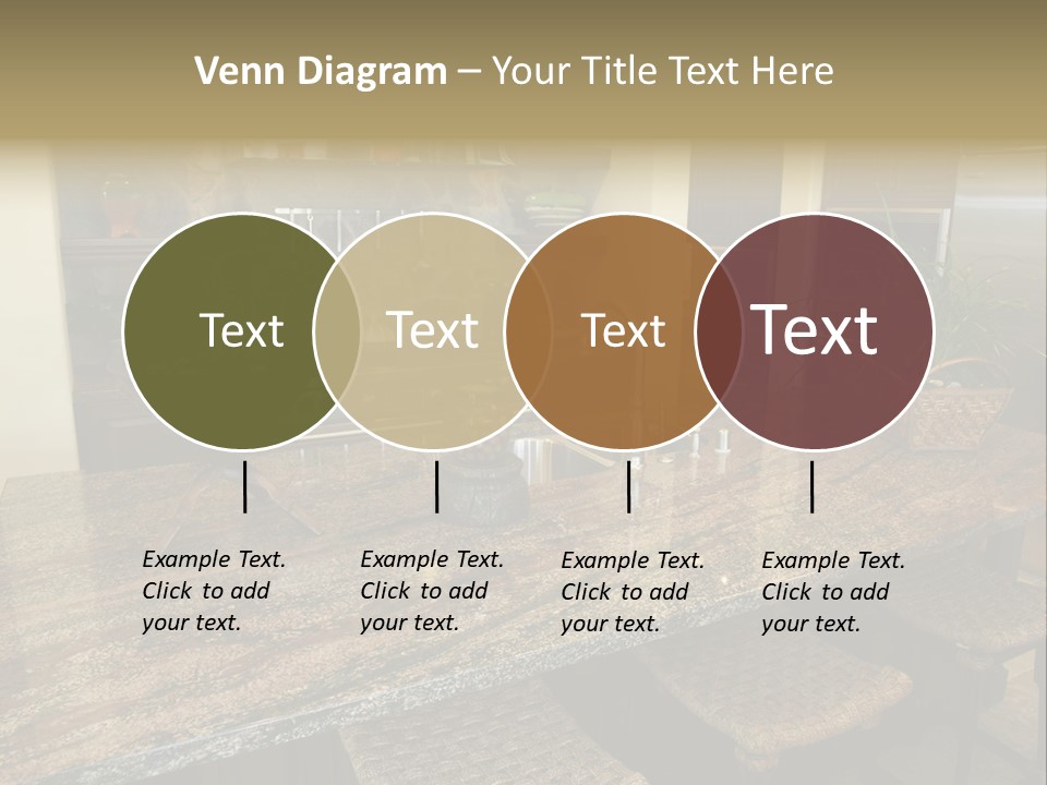 Luxury Kitchen With A Modern Granite Island. PowerPoint Template