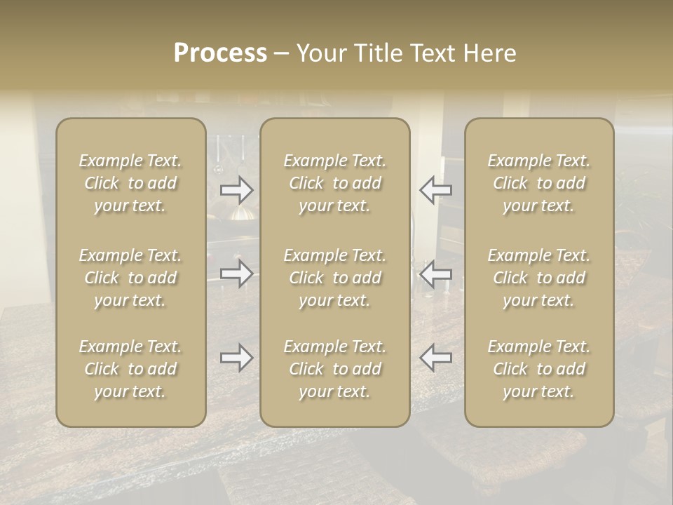Luxury Kitchen With A Modern Granite Island. PowerPoint Template