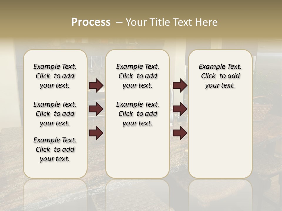 Luxury Kitchen With A Modern Granite Island. PowerPoint Template