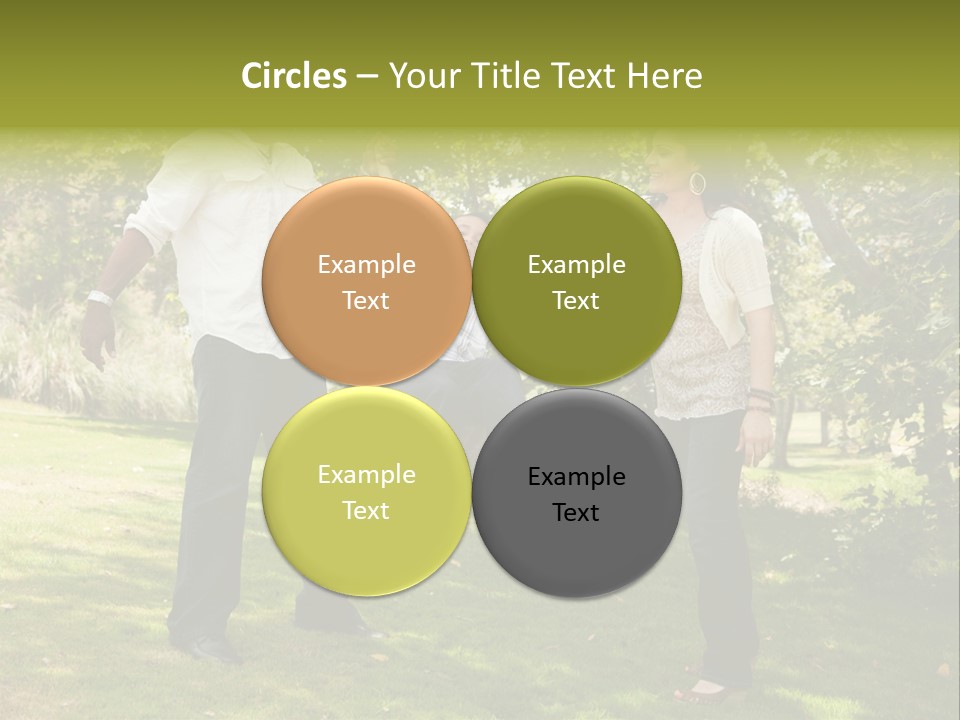 Hispanic Man, Woman And Child Having Fun In The Park. PowerPoint Template