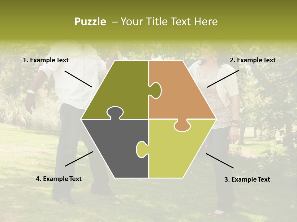 Hispanic Man, Woman And Child Having Fun In The Park. PowerPoint Template