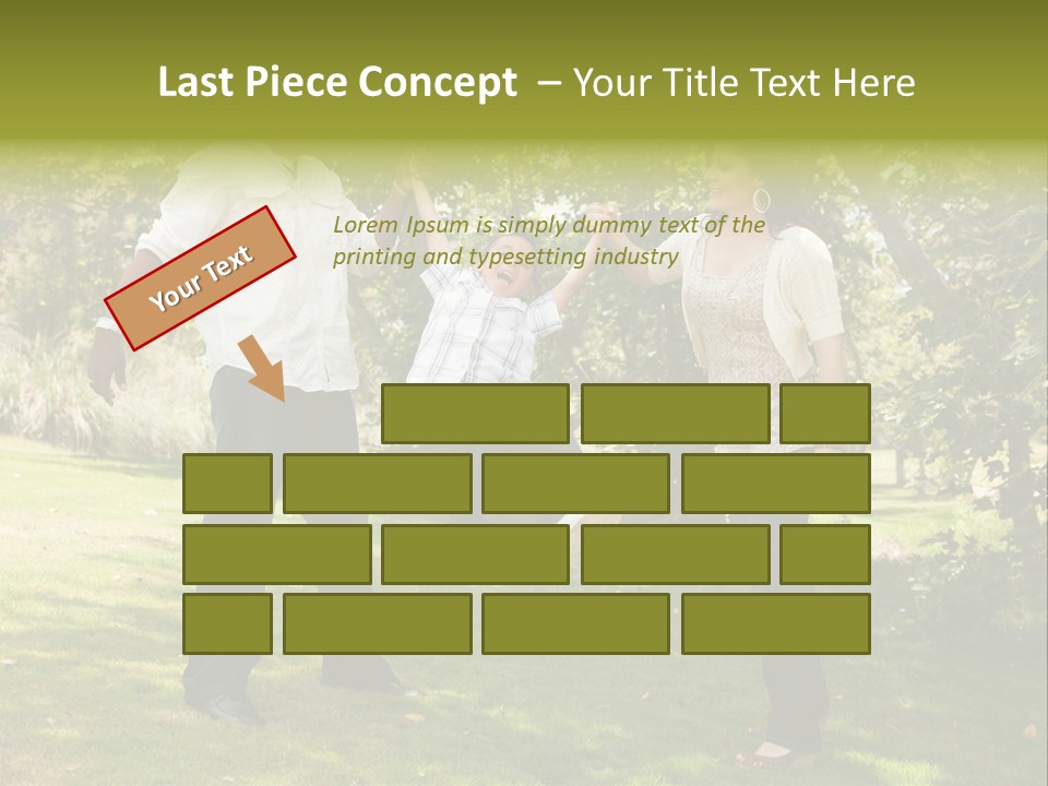 Hispanic Man, Woman And Child Having Fun In The Park. PowerPoint Template